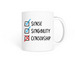 Sense Sensibility Censorship Mug, a White Coffee Mug