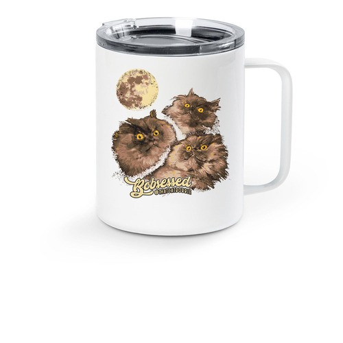 Bobsessed Travel Mug, a White Stainless Steel Travel Mug