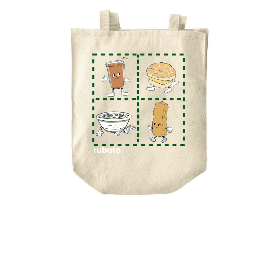 Rubato Tote, a Natural Over-the-Shoulder Shopping Tote Bag