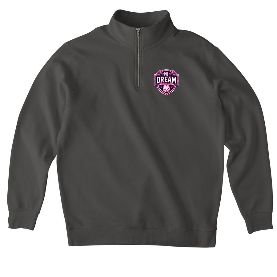 "Dream Team"- Girls Logo Collection, a Asphalt Midweight Quarter Zip Pullover