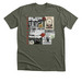 Labor Union History Collage Top, a Heather Military Green Premium Unisex Tee