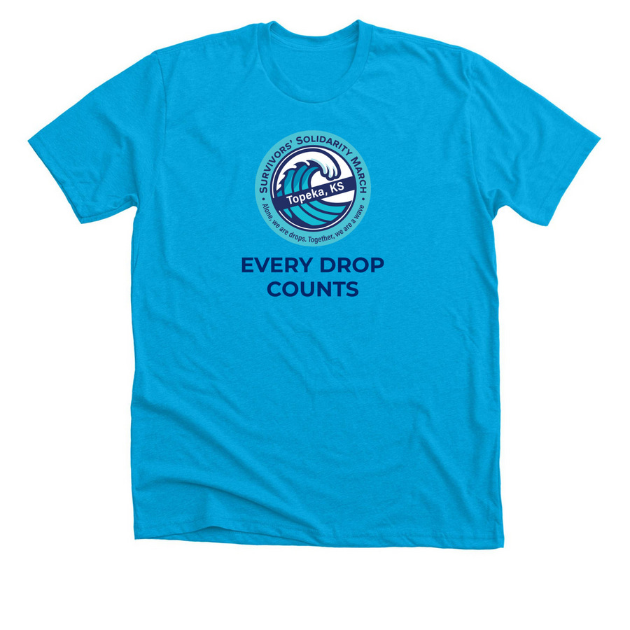 Topeka, KS Event Design, a Neon Blue Premium Unisex Tee