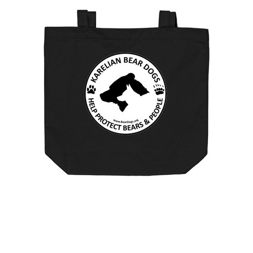 BearDog Logo Tote Bag, a Black Organic Cotton Tote Bag