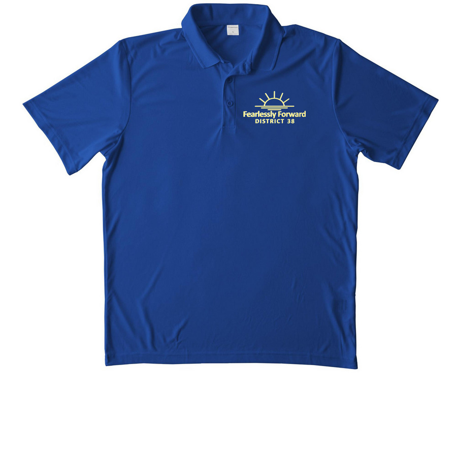 Fearlessly Forward Blue Polo, a True Royal Unisex Performance Polo