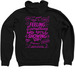 Grief is Normal, So Are You: Neon Purple Tops, a Black Zip Up Hoodie (back-view)