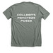 Colleen's Pancreas Posse, a Deep Heather Premium Unisex Tee (back-view)