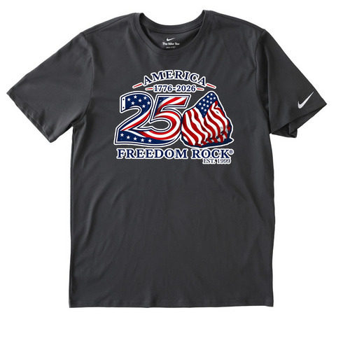 America 250 Freedom Rock?, a Anthracite Nike Dri-FIT Jersey Blend Performance Tee