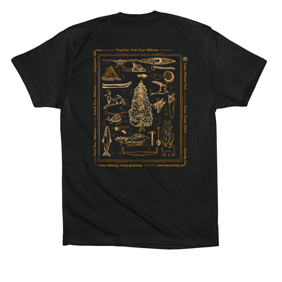 JRD ANM Printed #3, a Vintage Black Premium Cotton Tee (back-view)