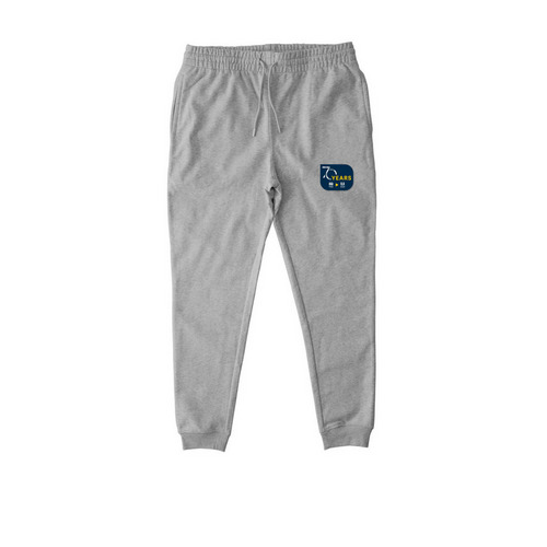 Unisex jogger: 70th anniversary, a Heather Grey Stanley/Stella Unisex Flyer Jogger