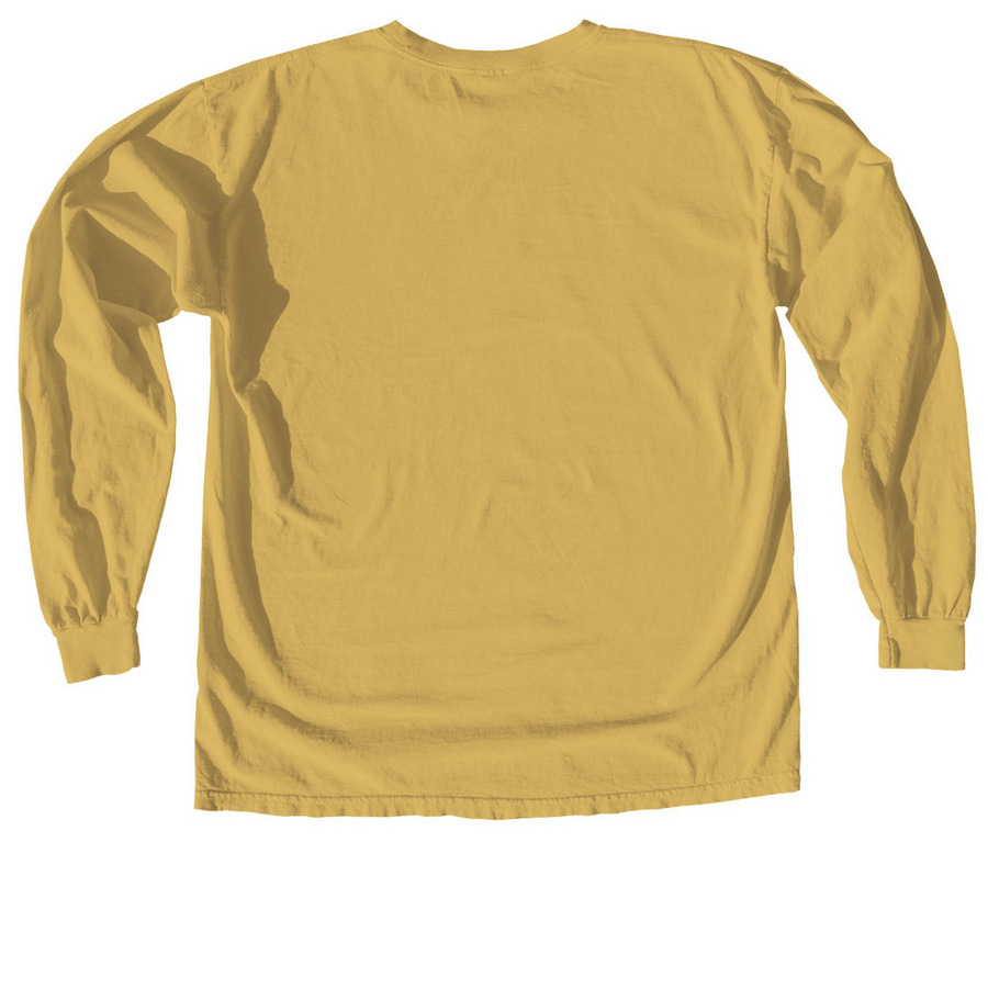 Embrace Delaware, a Mustard Comfort Colors Long Sleeve Tee (back-view)