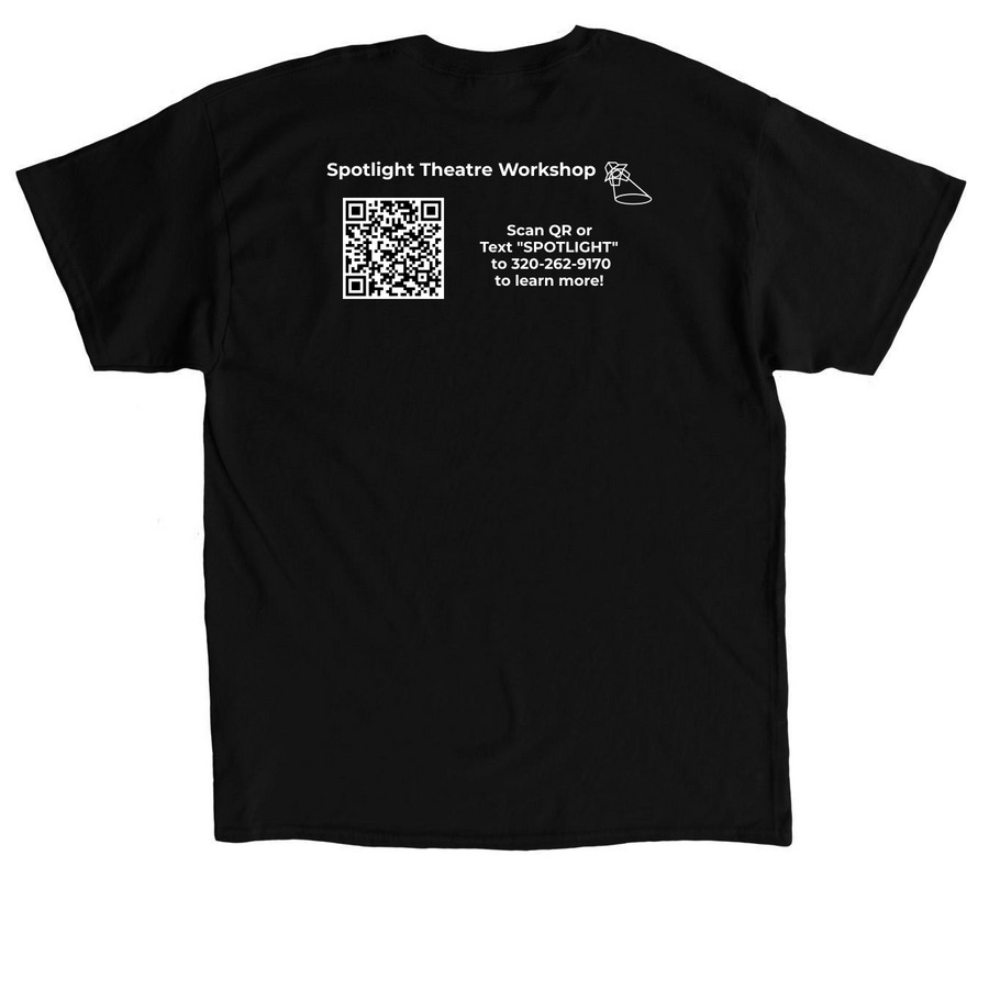 Theatre IS my sport! With Branding, a Black Classic Unisex Tee (back-view)