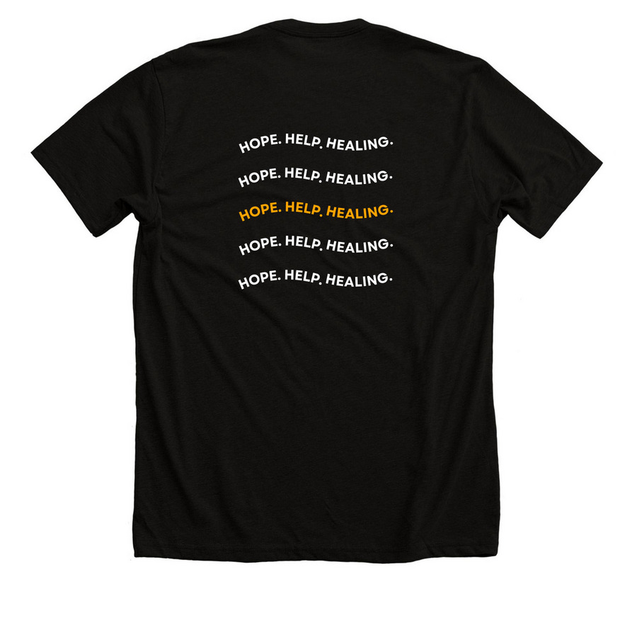 HealthNet Employee Campaign, a Solid Black Blend Premium Unisex Tee (back-view)