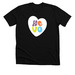 Kevo Heart Shirt -&nbsp;Multi&nbsp;, a Solid Black Blend Premium Unisex Tee