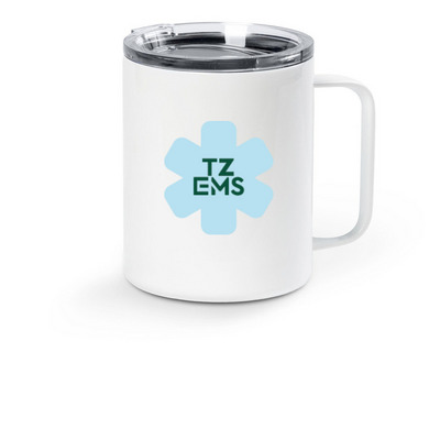 TZEMS Travel Mug #1, a White Stainless Steel Travel Mug