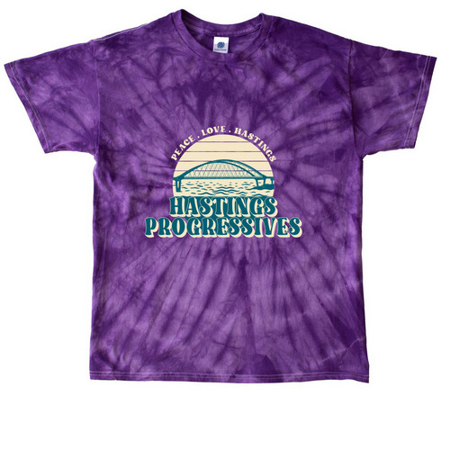 Sunset Bridge tie-dye tee