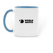 World Watch Good Morning Mug, a Light Blue Two-Tone Ceramic Mug (back-view)