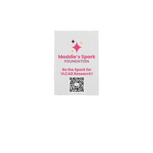 Garden Flag | Maddie's Spark Gear, a White 12" x 18" Yard Flag