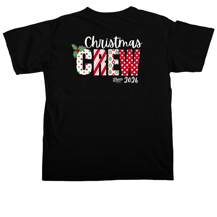 A Christmas Carol - Christmas Crew, a Black Comfort Colors Unisex Tee (back-view)