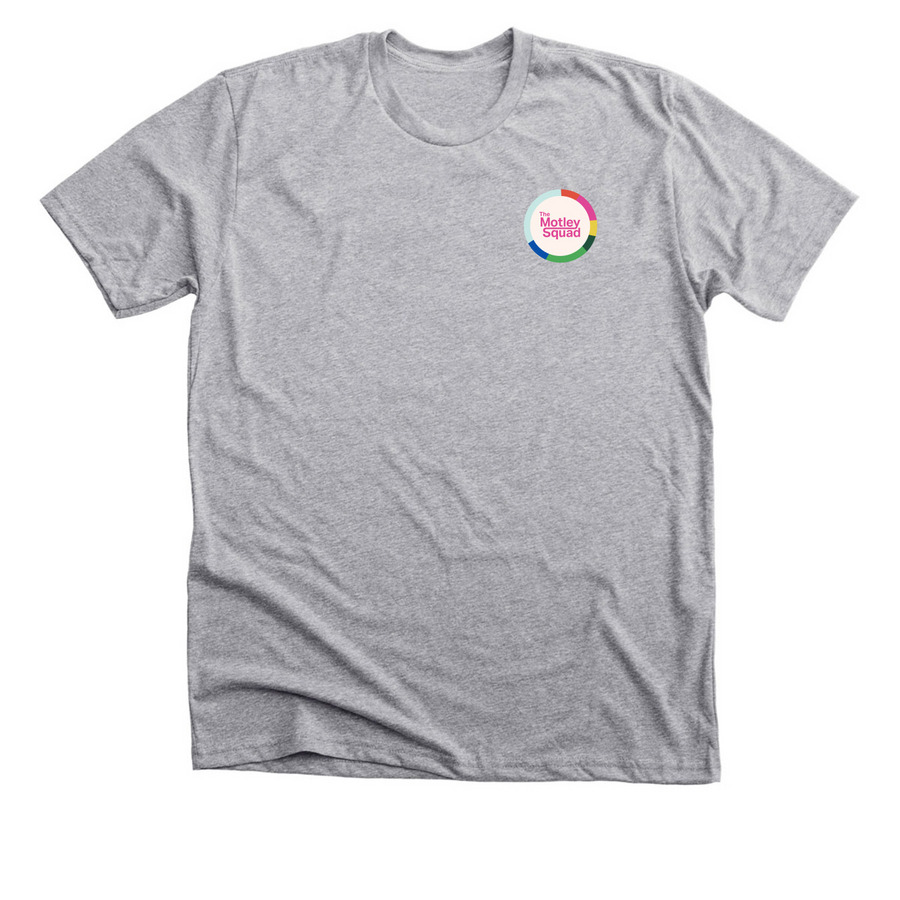 Motley Squad Classic: Color logo, a Athletic Heather Premium Unisex Tee