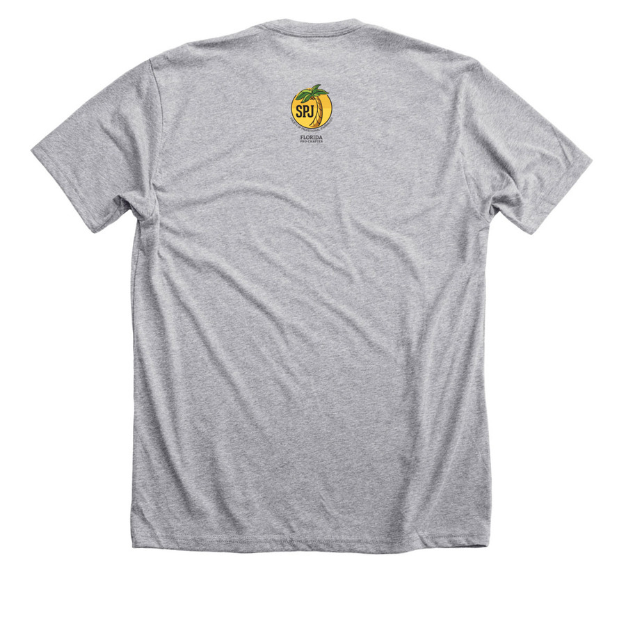 Journalism Flag, a Athletic Heather Premium Unisex Tee (back-view)