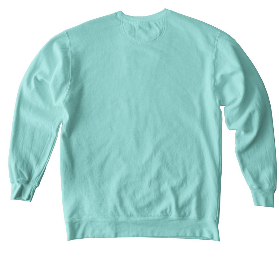 Equine Therapist Classic Collection- Style 1, a Chalky Mint Comfort Colors Crewneck Sweatshirt (back-view)