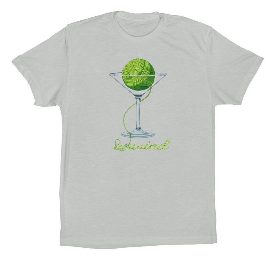 Unwind., a Silver Premium Cotton Tee