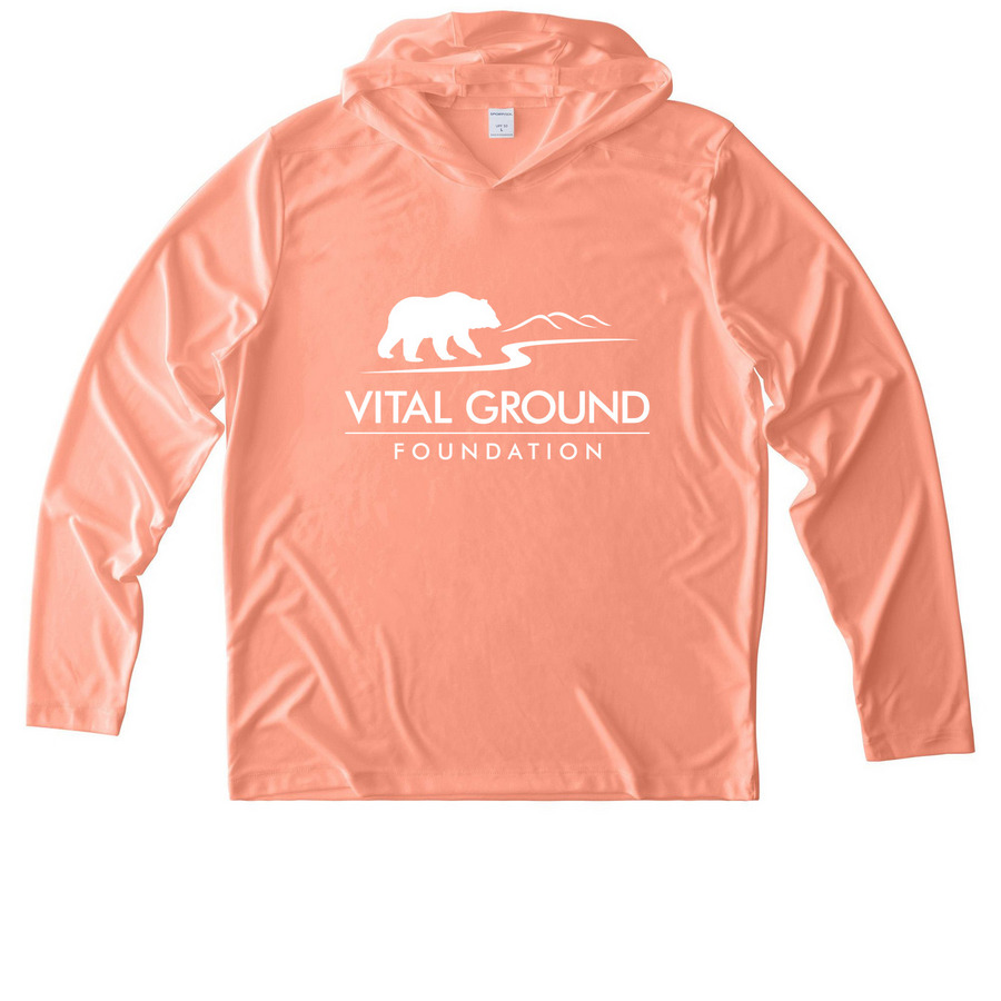 UV Performance Hoodie, a Soft Coral UV Performance Long Sleeve Hoodie
