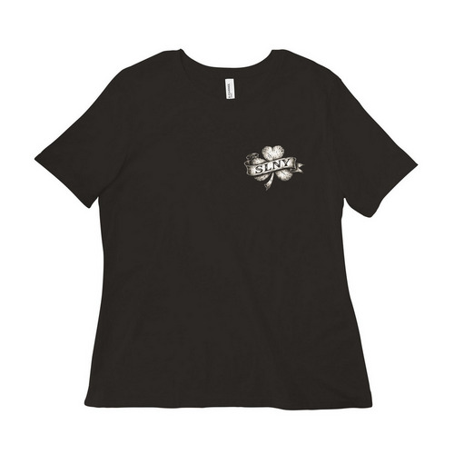 2026 SLNY "CHEERS" BLACK TEE, a Black Women?s Relaxed Cotton Tee