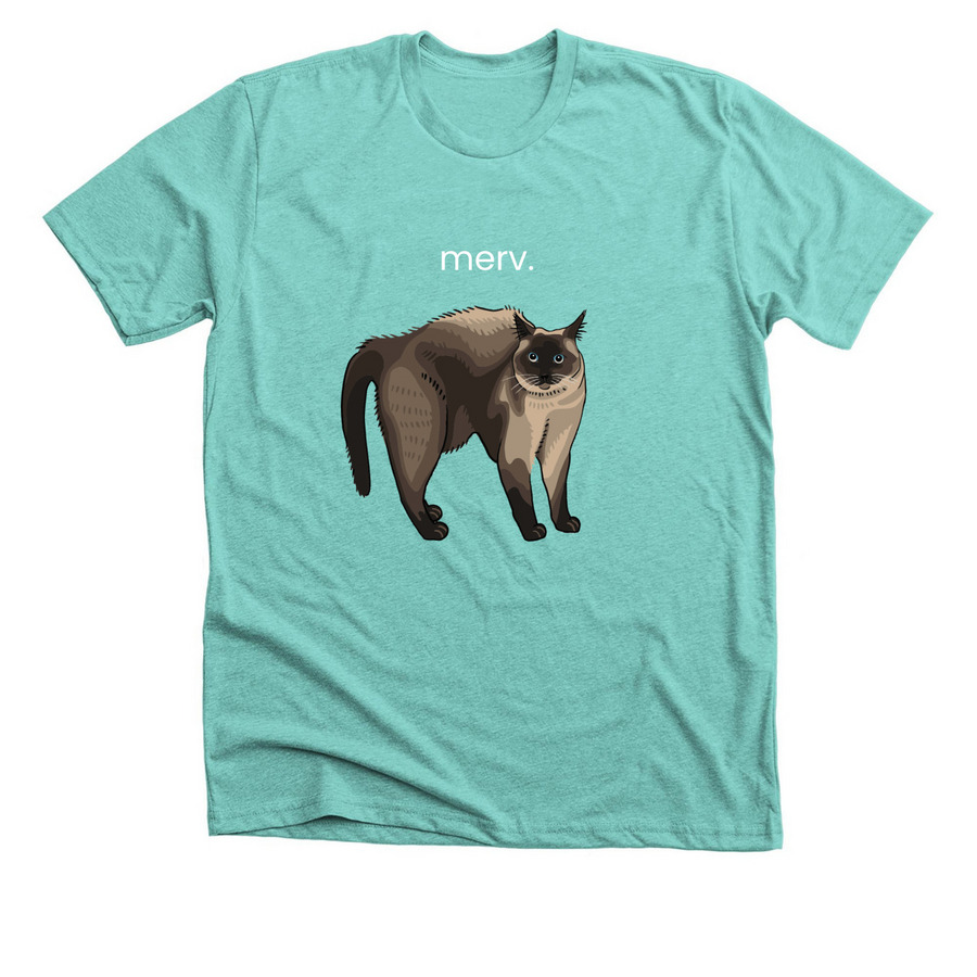 merv bod., a Heather Sea Green Premium Unisex Tee