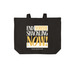 End Youth Shackling Tote Bag, a Deep Black Cotton Canvas Tote Bag
