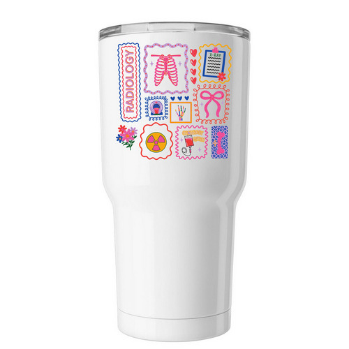 Radiology Tumbler, a White Insulated Tumbler