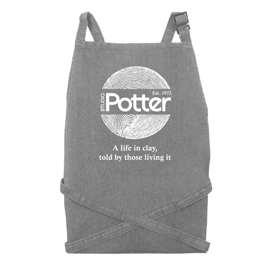2026 Spring Fundraiser, a Grey Denim Recycled Denim Bib Apron