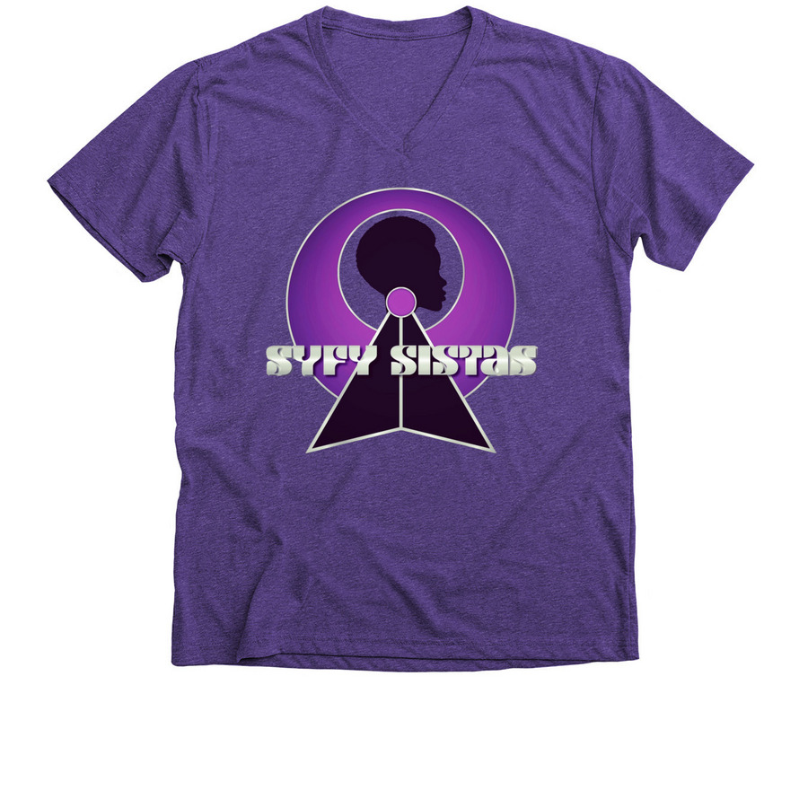 SyFy Sistas logo&nbsp;, a Purple Rush Premium V-Neck Tee