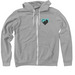 HART Black Cat Logo, a Athletic Heather Zip Up Hoodie