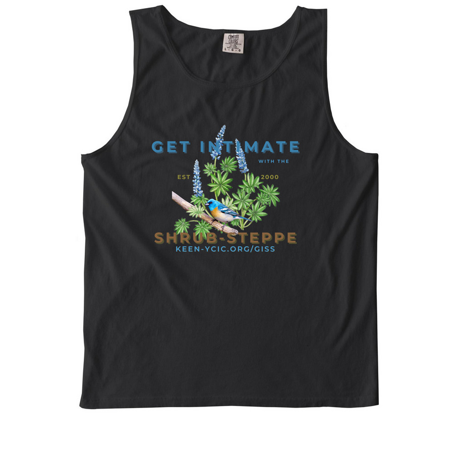 Get Intimate with the Shrub-Steppe, a Black Comfort Colors Tank Top