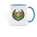 Rebel Thrush - Mug, a Light Blue Two-Tone Ceramic Mug