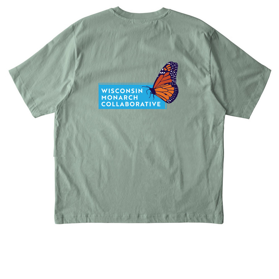 Save Wisconsin Monarchs ORGANIC Tee, a Aloe Stanley/Stella Unisex Freestyler Heavyweight Tee (back-view)