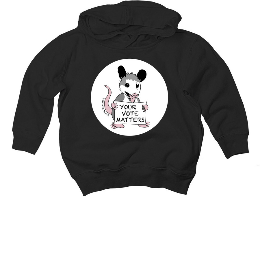 YCV Opossum Toddler T-Shirt, a Black Toddler Pullover Hoodie