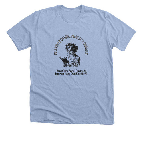 Introverts Unite!, a Heather Baby Blue Premium Unisex Tee