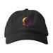 Gold and Purple Rally Logo Hats, a Black Printed Eco Baseball Cap