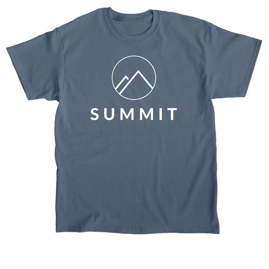 Summit Stencil Shirt - Adult, a Indigo Blue Classic Unisex Tee