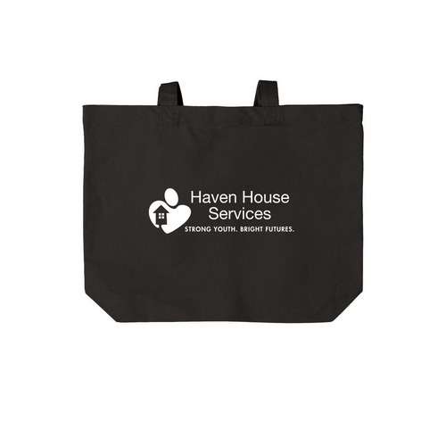 Tote Bag, a Deep Black Cotton Canvas Tote Bag