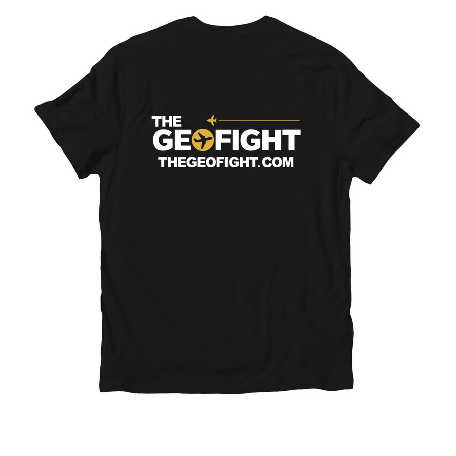 TheGeofight T-SHIRTS, a Deep Black Allmade Organic Cotton Unisex Tee (back-view)