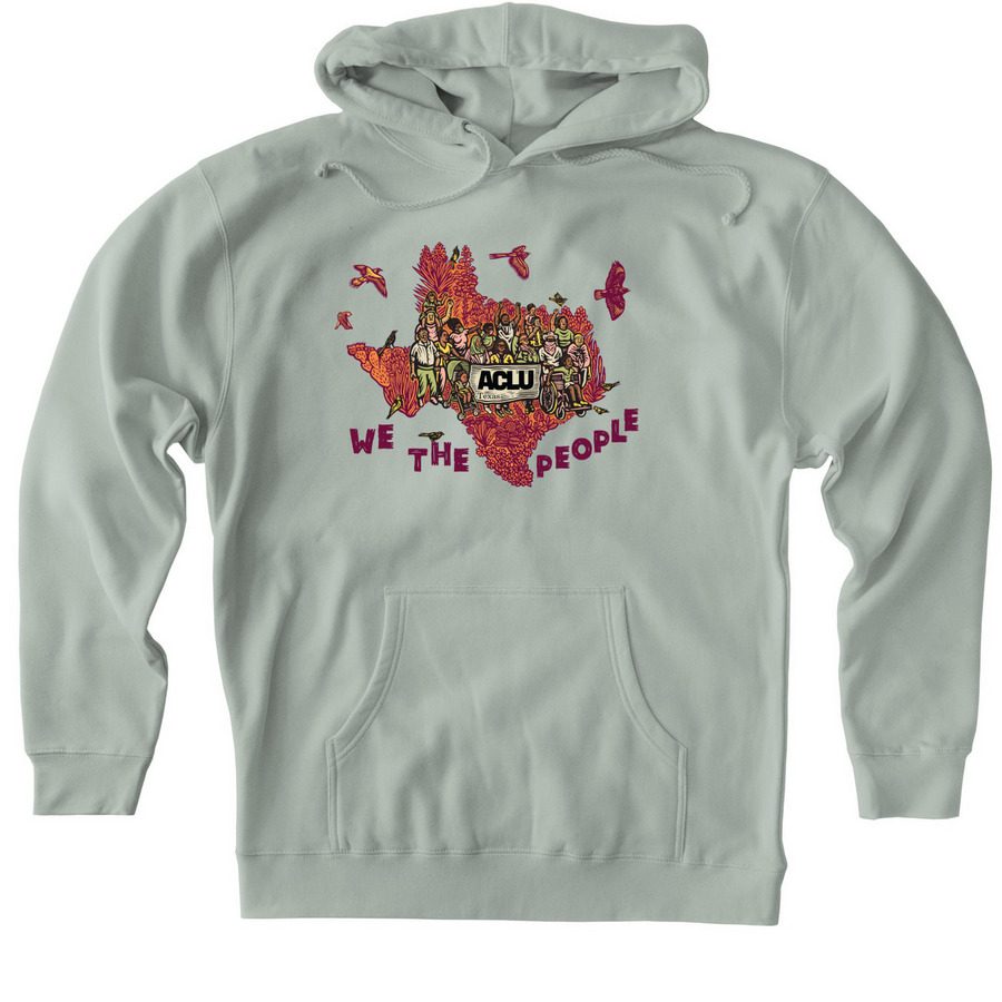 We the People, Color - by Kill Joy, winter, a Dusty Sage Heavyweight Pullover Hoodie