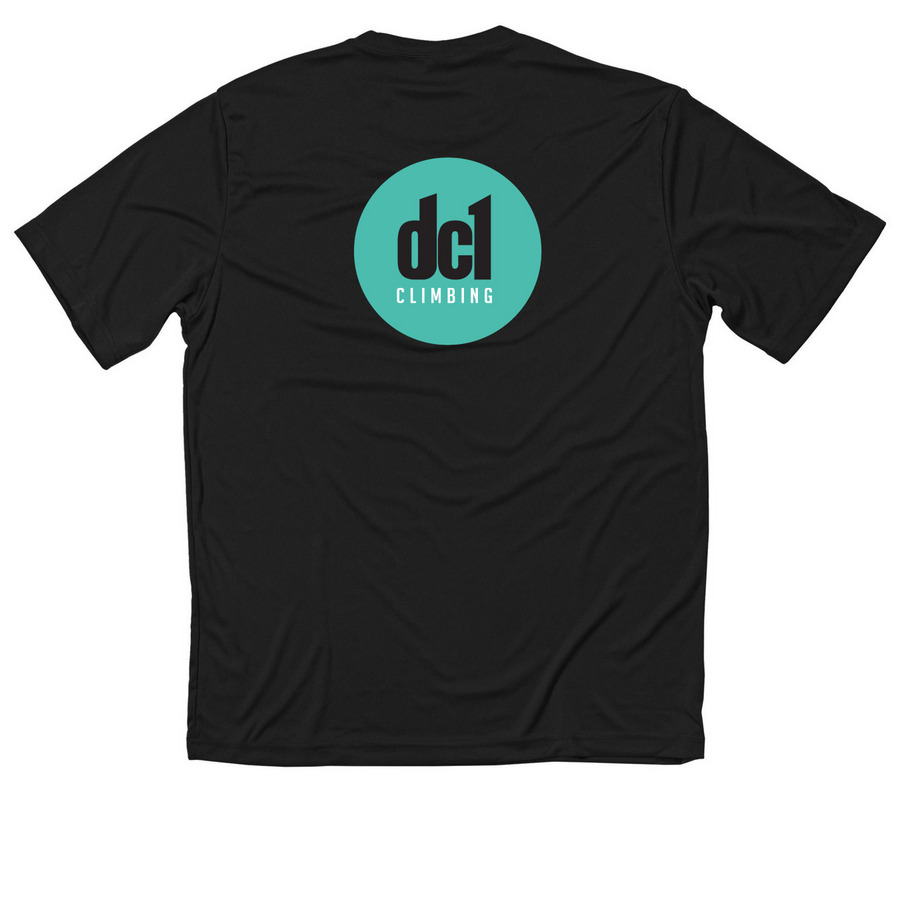 dc1 athletic apparel, a Black Classic Performance Tee (back-view)