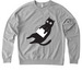 Black Cat Reads BookPage Unisex Sweatshirt, a Granite Grey Heather Allmade Organic French Terry Crewneck Sweatshirt