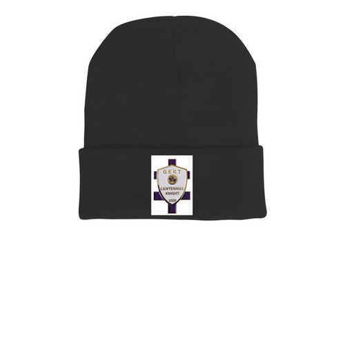 Grand Encampment Knights Templar, USA, PHA, a Black Printed Cuffed Beanie