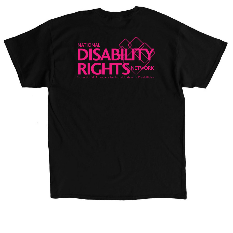 Disability isn't a tragedy, a Black Classic Unisex Tee (back-view)