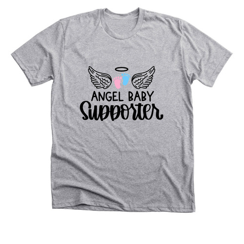 Angel Baby Supporter, a Athletic Heather Premium Unisex Tee