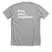 Samaritan Inn Love your neighbor, a Athletic Heather Premium Unisex Tee (back-view)
